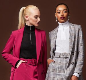 Two woman in stylish corporate clothing